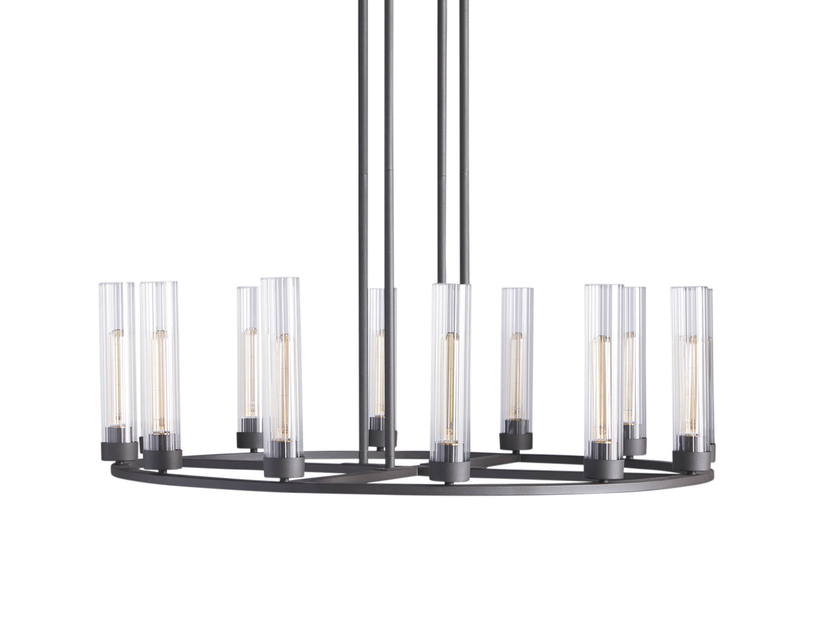 Andreas Ridged Tubular Round Chandelier