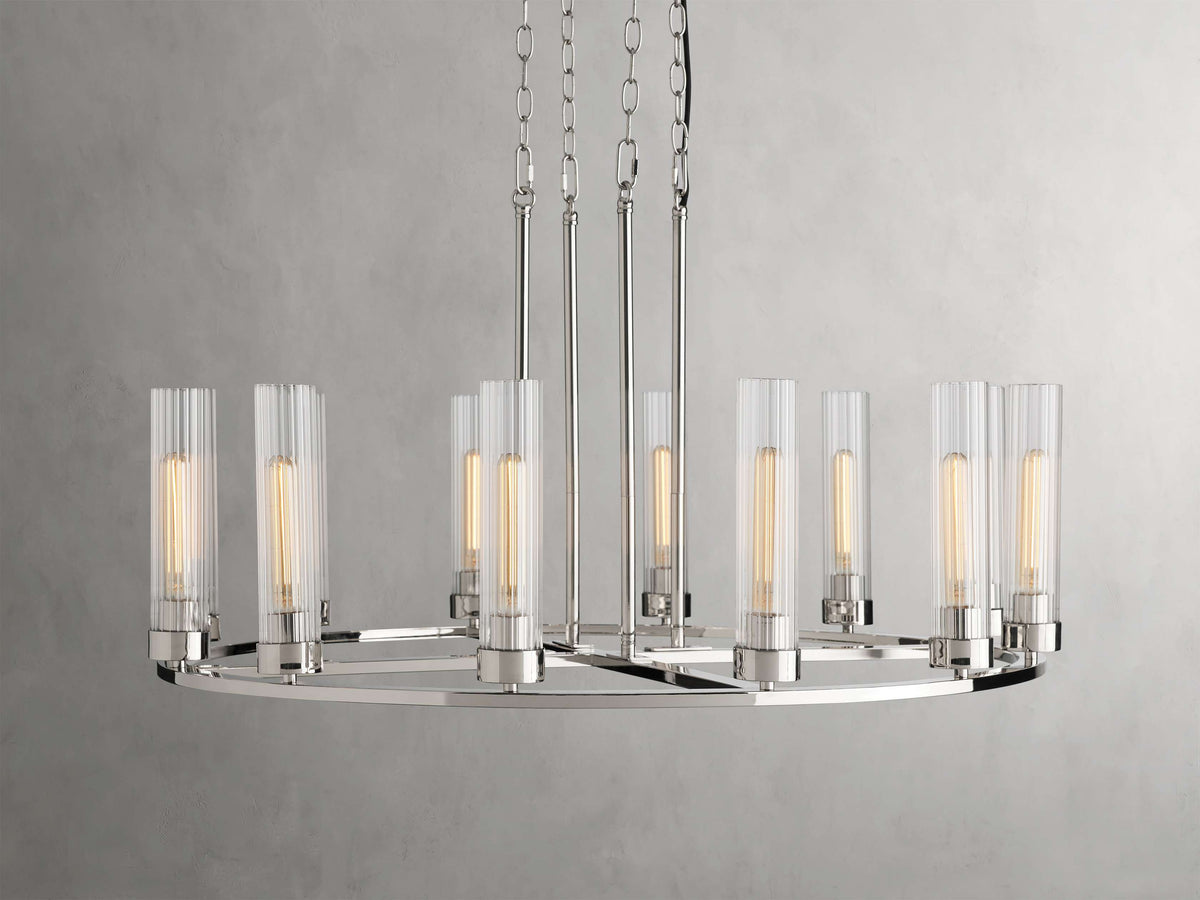 Andreas Ridged Tubular Round Chandelier