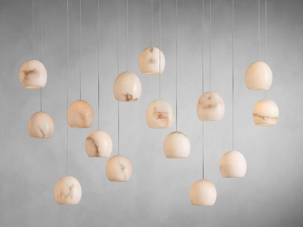 Arica Modern Alabaster Linear Chandelier