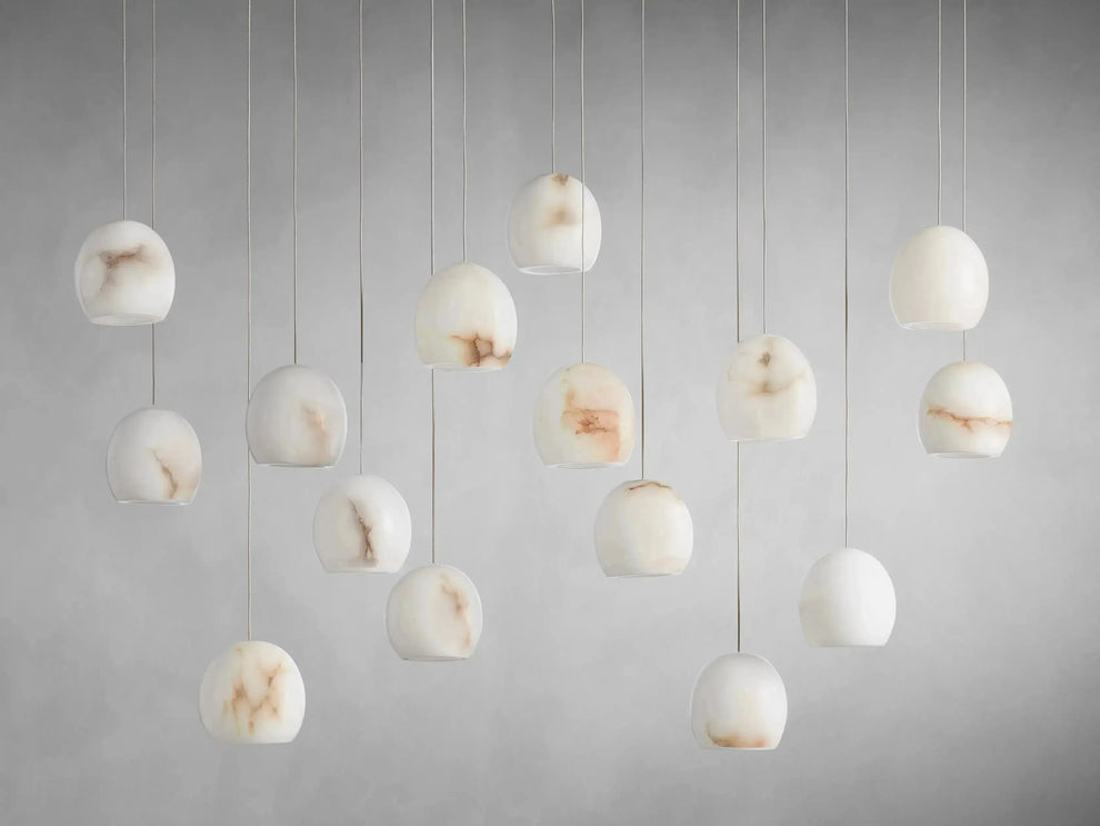 Arica Modern Alabaster Linear Chandelier