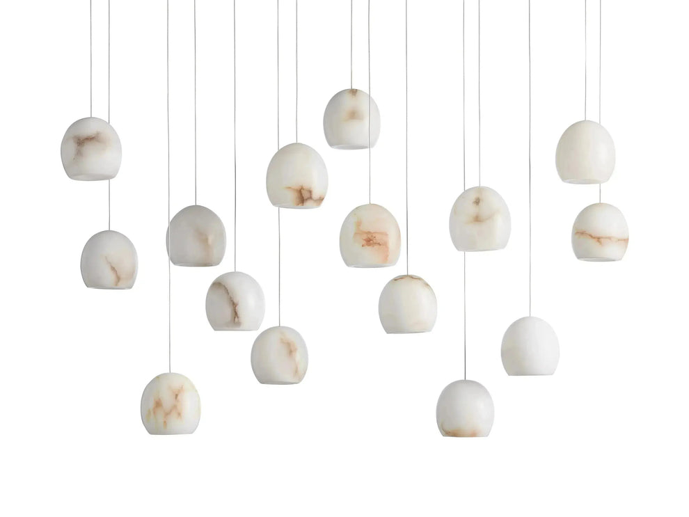Arica Modern Alabaster Linear Chandelier