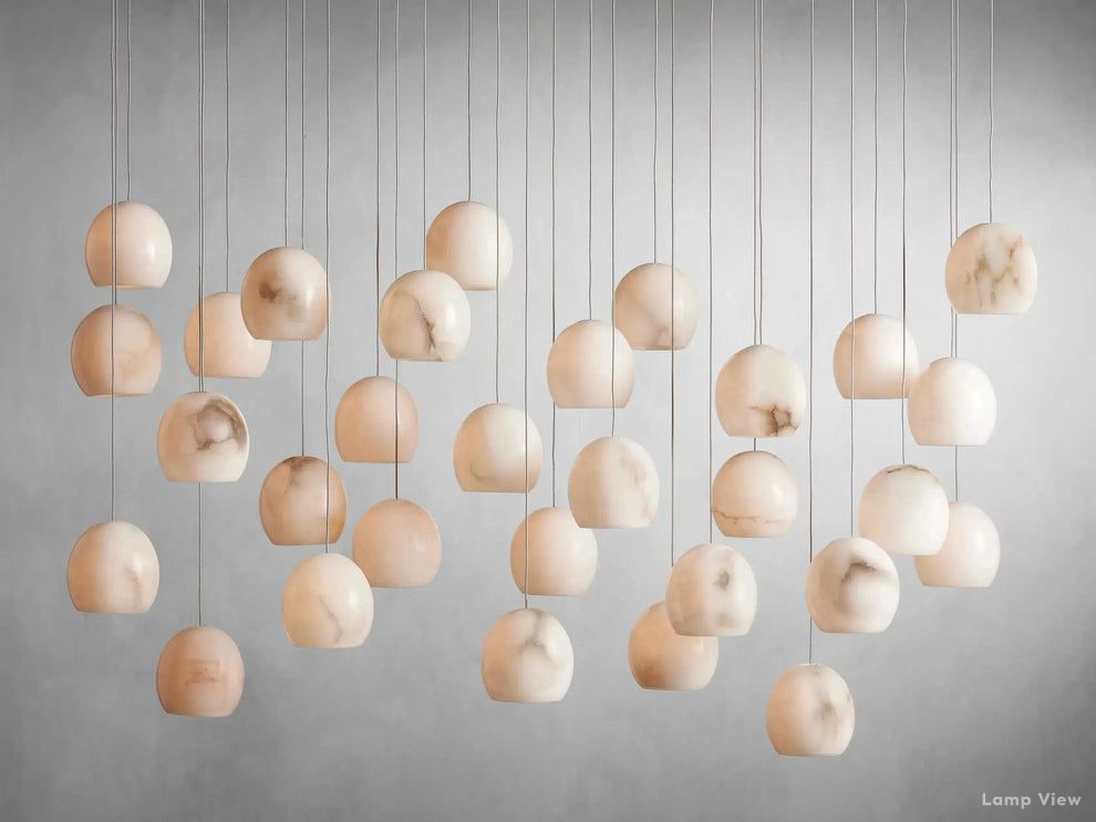Arica Modern Alabaster Linear Chandelier