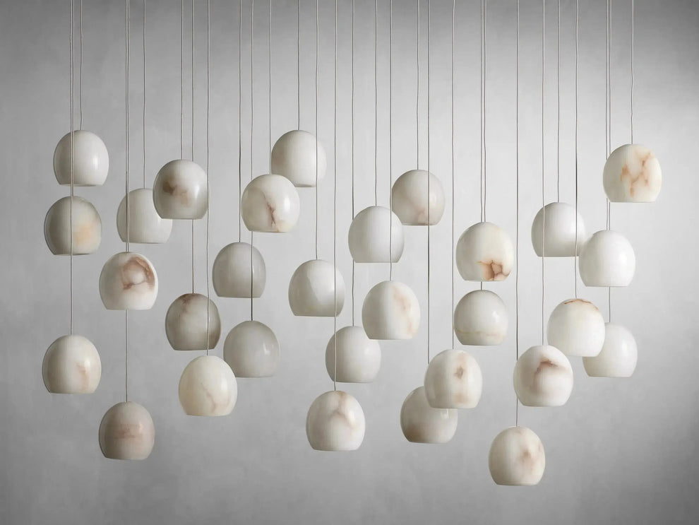 Arica Modern Alabaster Linear Chandelier