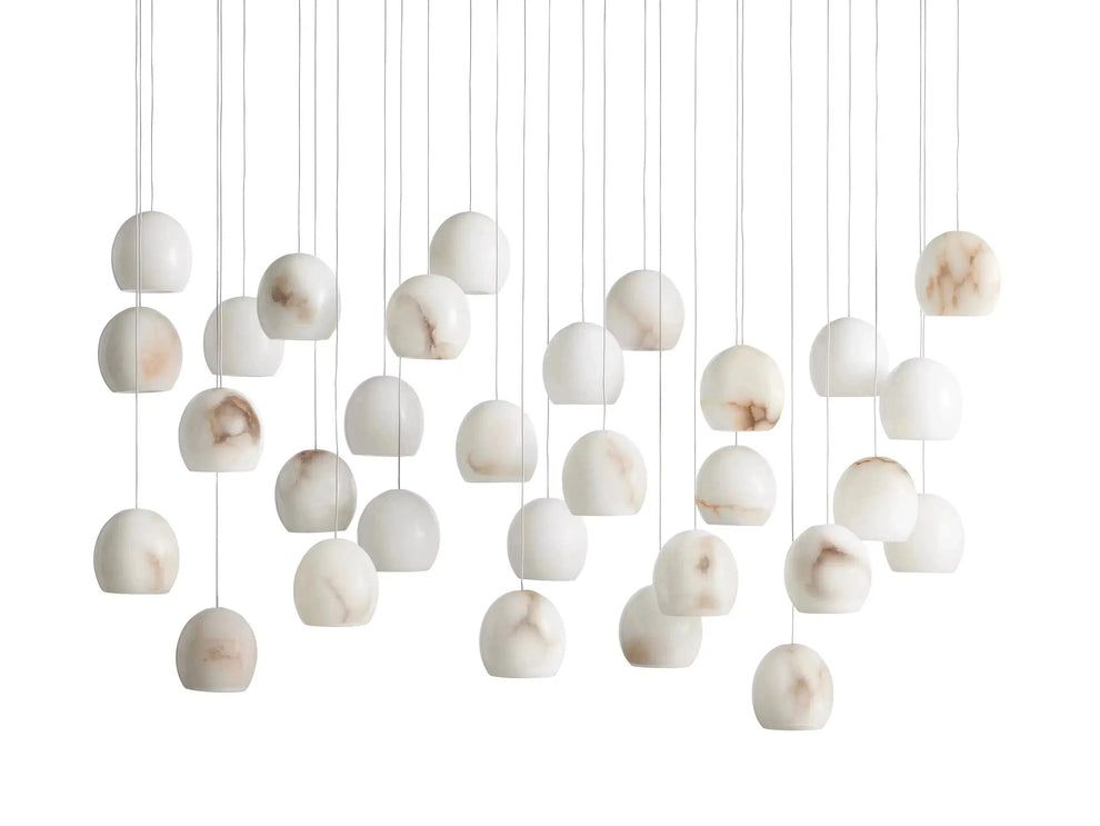 Arica Modern Alabaster Linear Chandelier