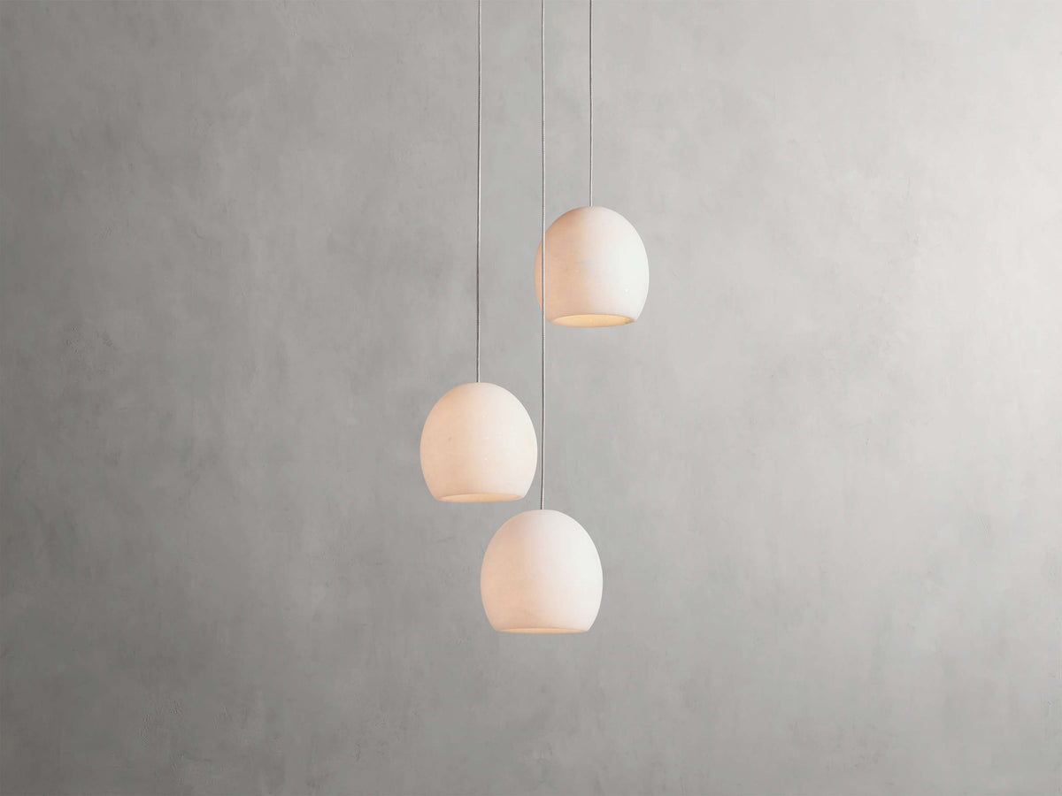 Arica Modern Alabaster Round Chandelier