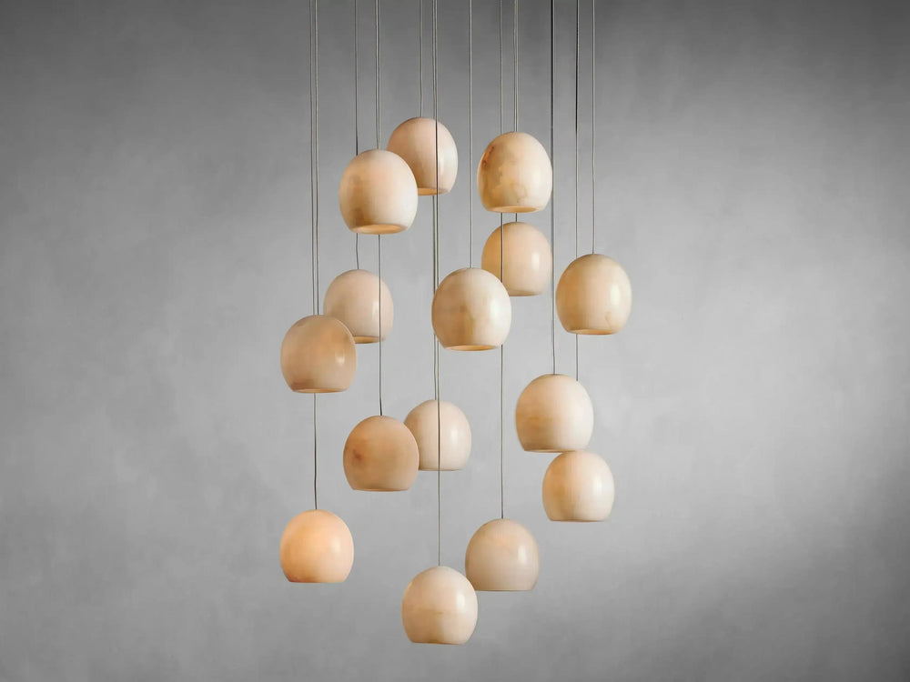 Arica Modern Alabaster Round Chandelier