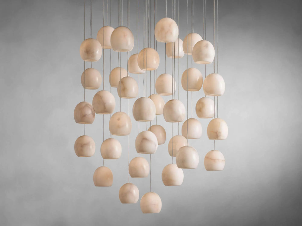 Arica Modern Alabaster Round Chandelier