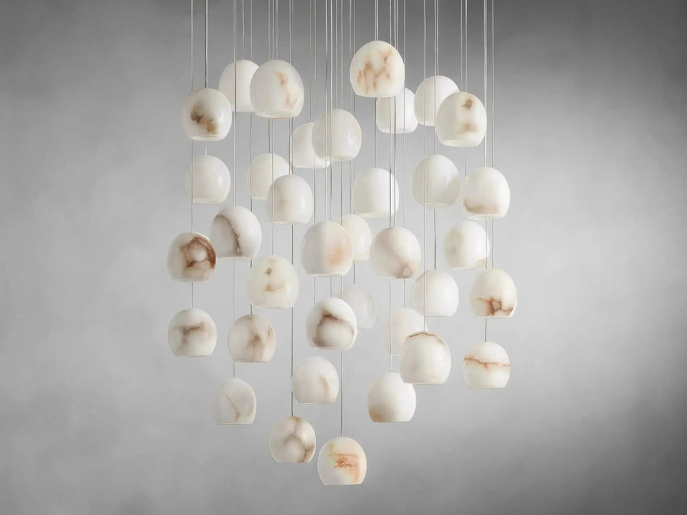 Arica Modern Alabaster Round Chandelier