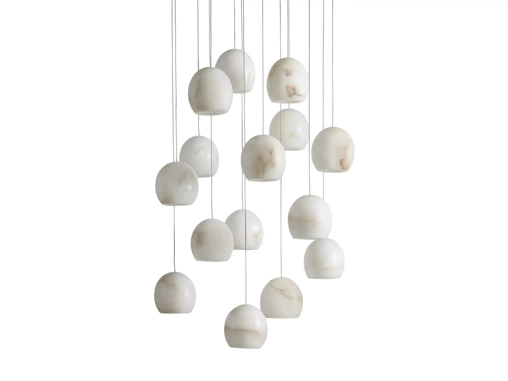 Arica Modern Alabaster Round Chandelier
