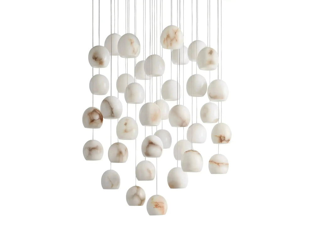 Arica Modern Alabaster Round Chandelier