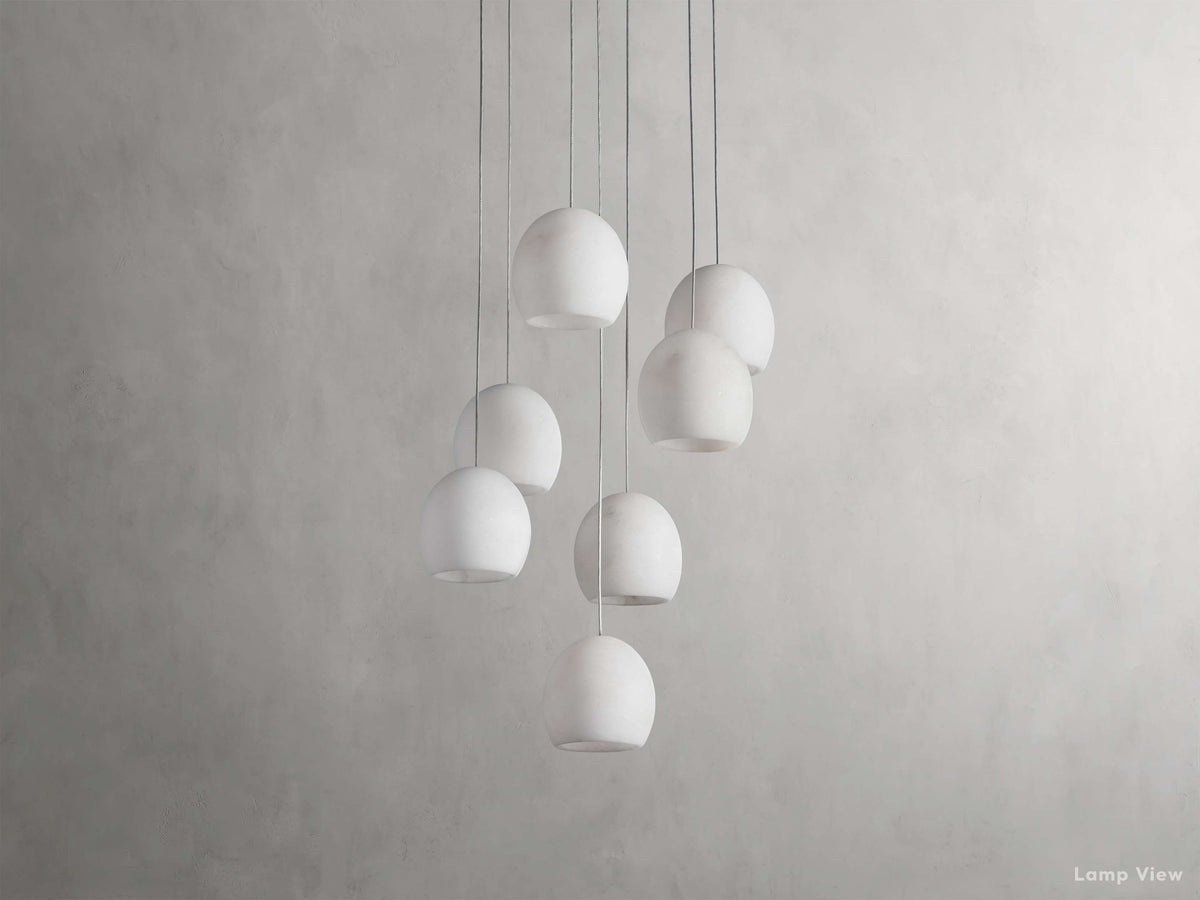 Arica Modern Alabaster Round Chandelier