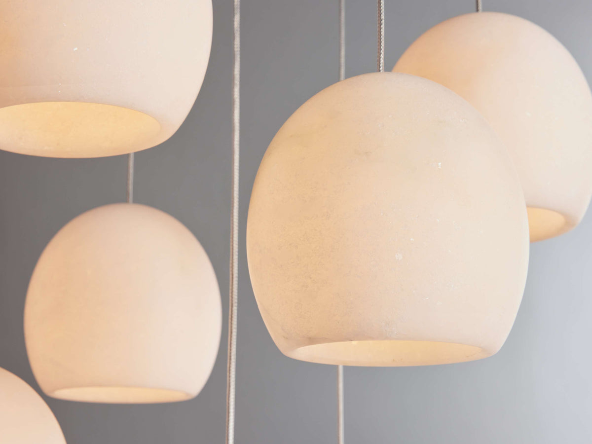 Arica Modern Alabaster Round Chandelier