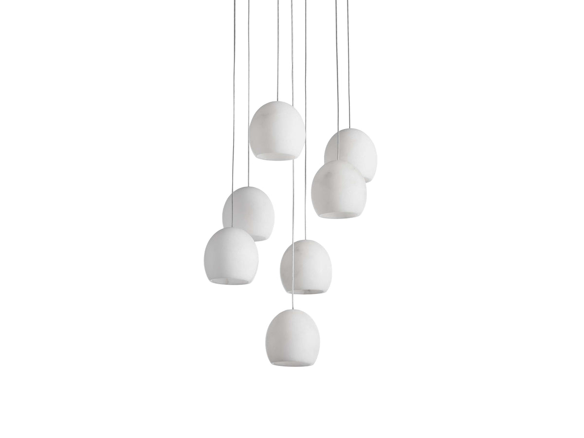 Arica Modern Alabaster Round Chandelier