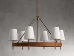 Hastings Leather Spoked Round Chandelier