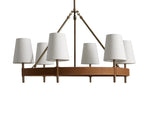 Hastings Leather Spoked Round Chandelier