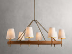 Hastings Leather Spoked Round Chandelier