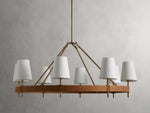 Hastings Leather Spoked Round Chandelier