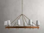 Hastings Leather Spoked Round Chandelier