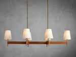 Hastings Leather Spoked Linear Chandelier