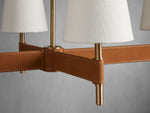 Hastings Leather Spoked Linear Chandelier