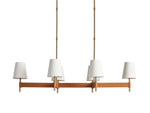 Hastings Leather Spoked Linear Chandelier