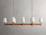 Hastings Leather Spoked Linear Chandelier