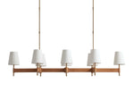 Hastings Leather Spoked Linear Chandelier
