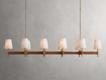 Hastings Leather Spoked Linear Chandelier