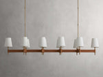 Hastings Leather Spoked Linear Chandelier