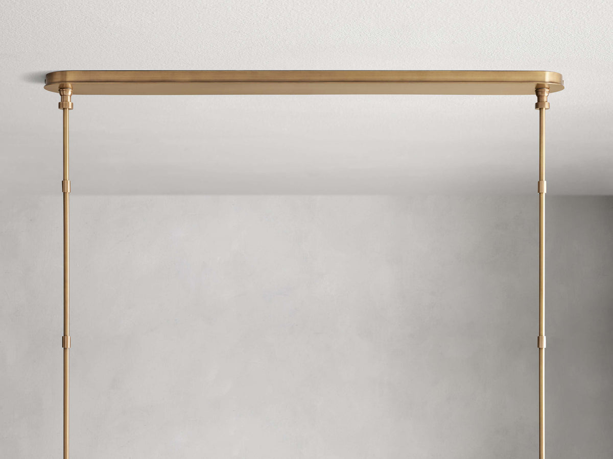 Hastings Leather Spoked Linear Chandelier