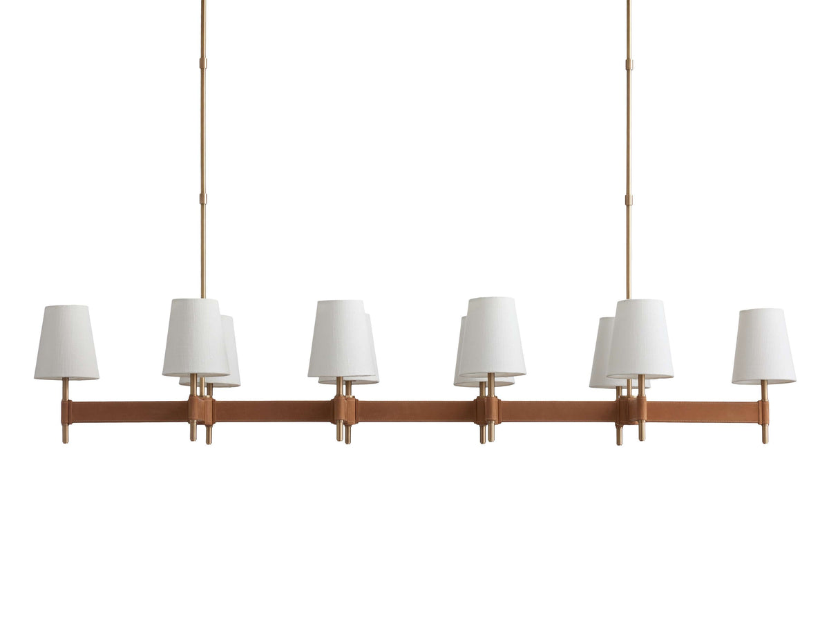 Hastings Leather Spoked Linear Chandelier