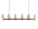 Hastings Leather Spoked Linear Chandelier