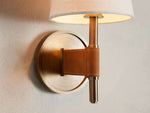 Hastings Leather Spoked Wall Sconce