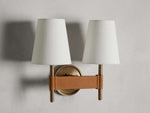 Hastings Leather Spoked Wall Sconce