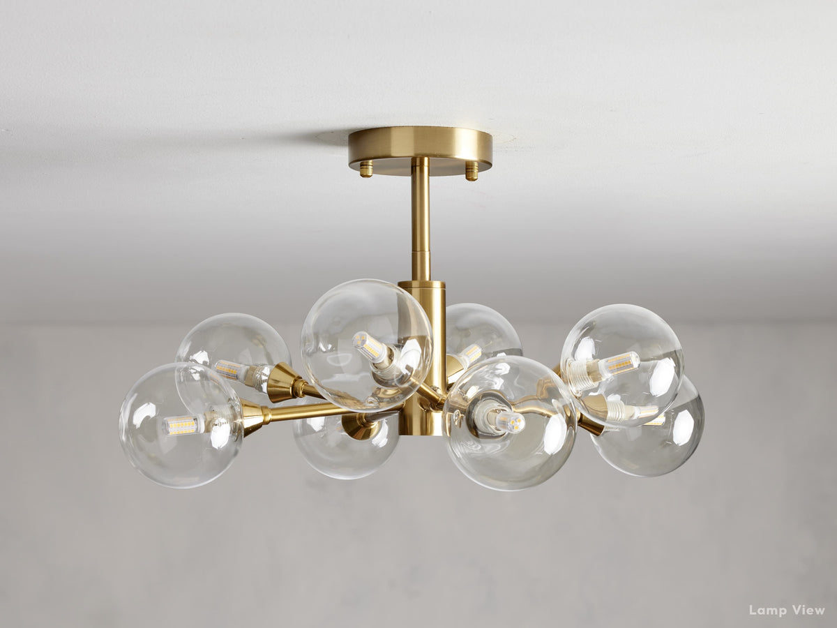Apollo Spoked Glass Flush Mount