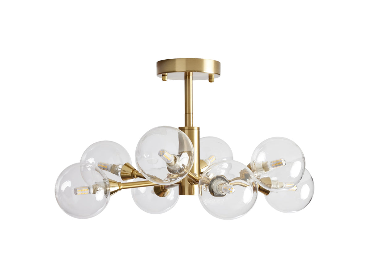 Apollo Spoked Glass Flush Mount