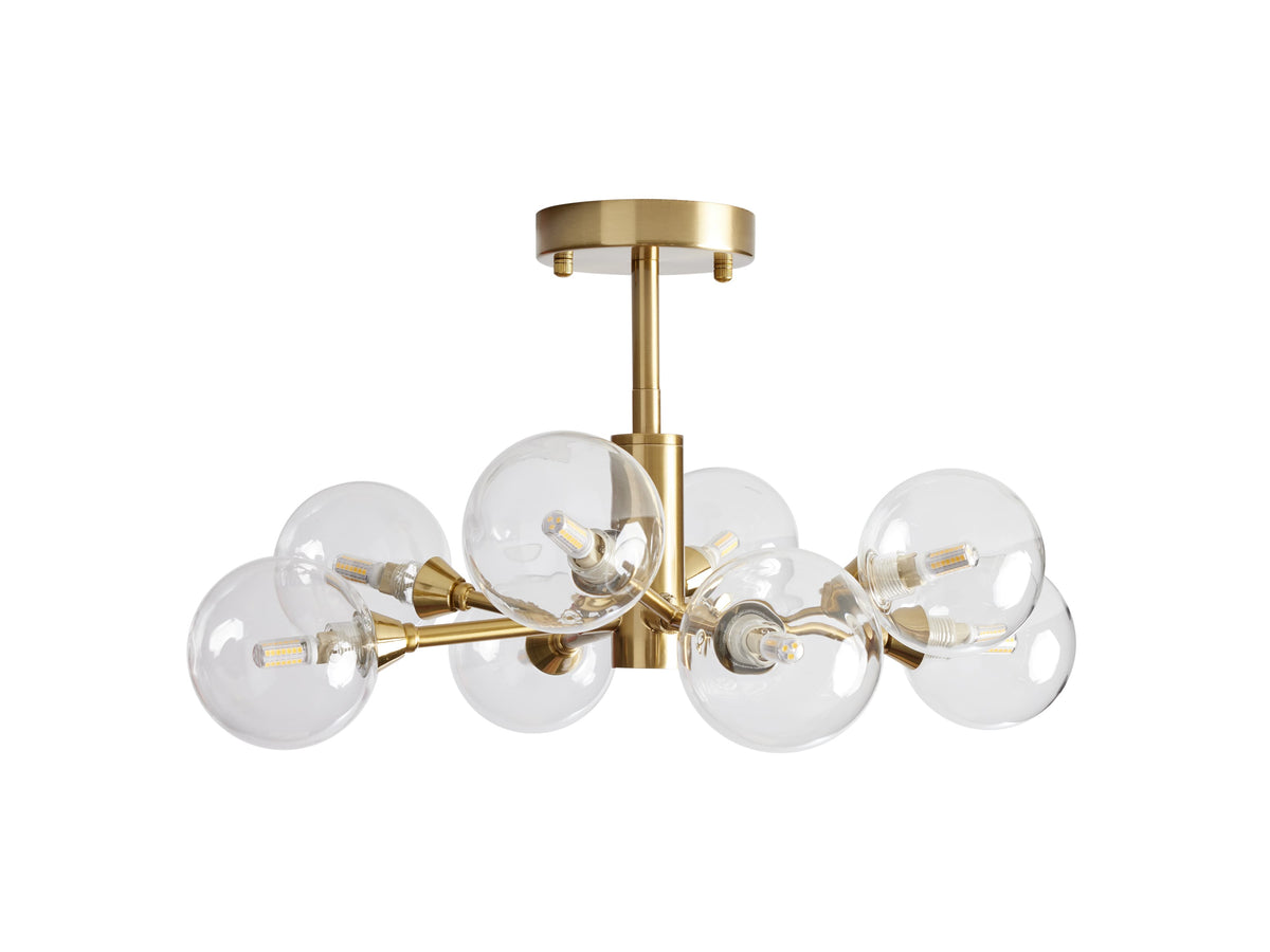 Apollo Spoked Glass Flush Mount