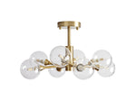 Apollo Spoked Glass Flush Mount