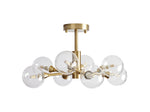 Apollo Spoked Glass Flush Mount