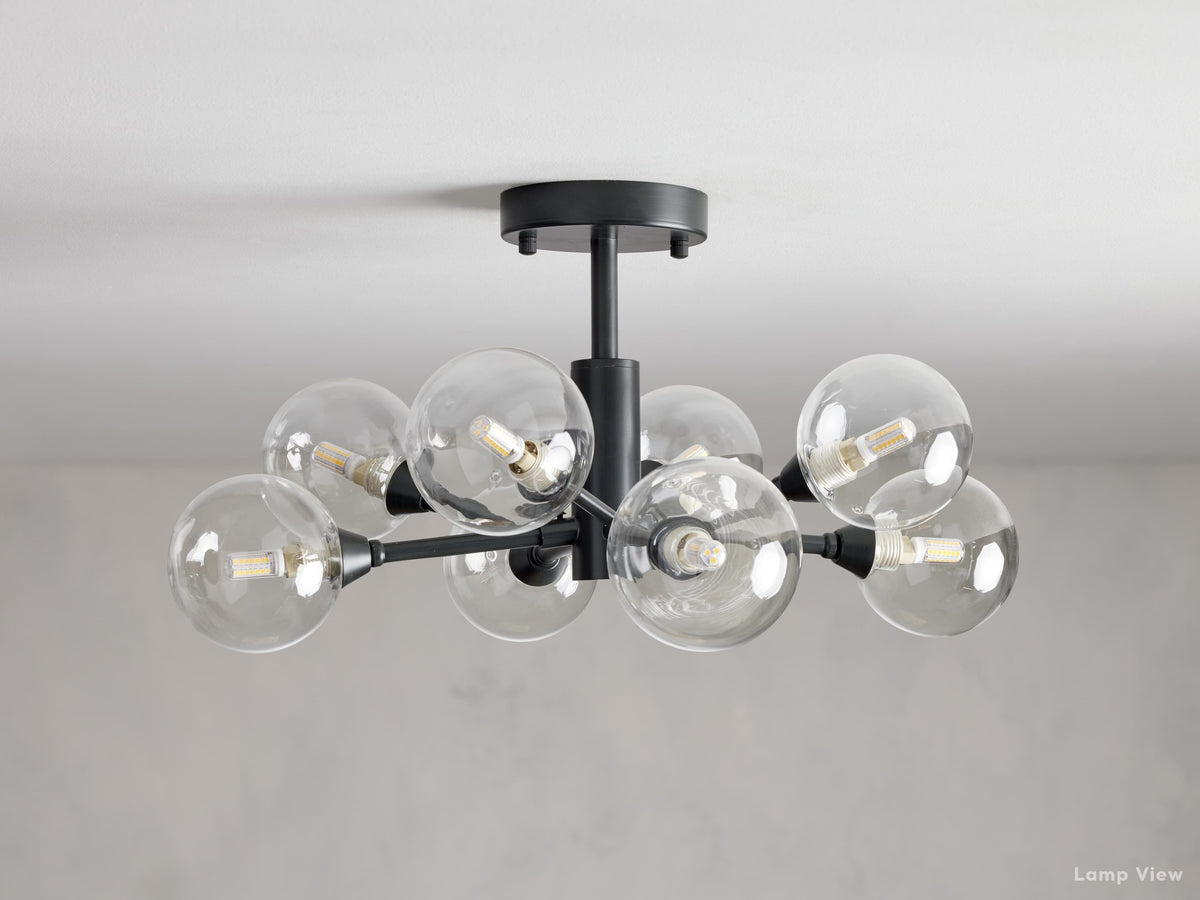 Apollo Spoked Glass Flush Mount