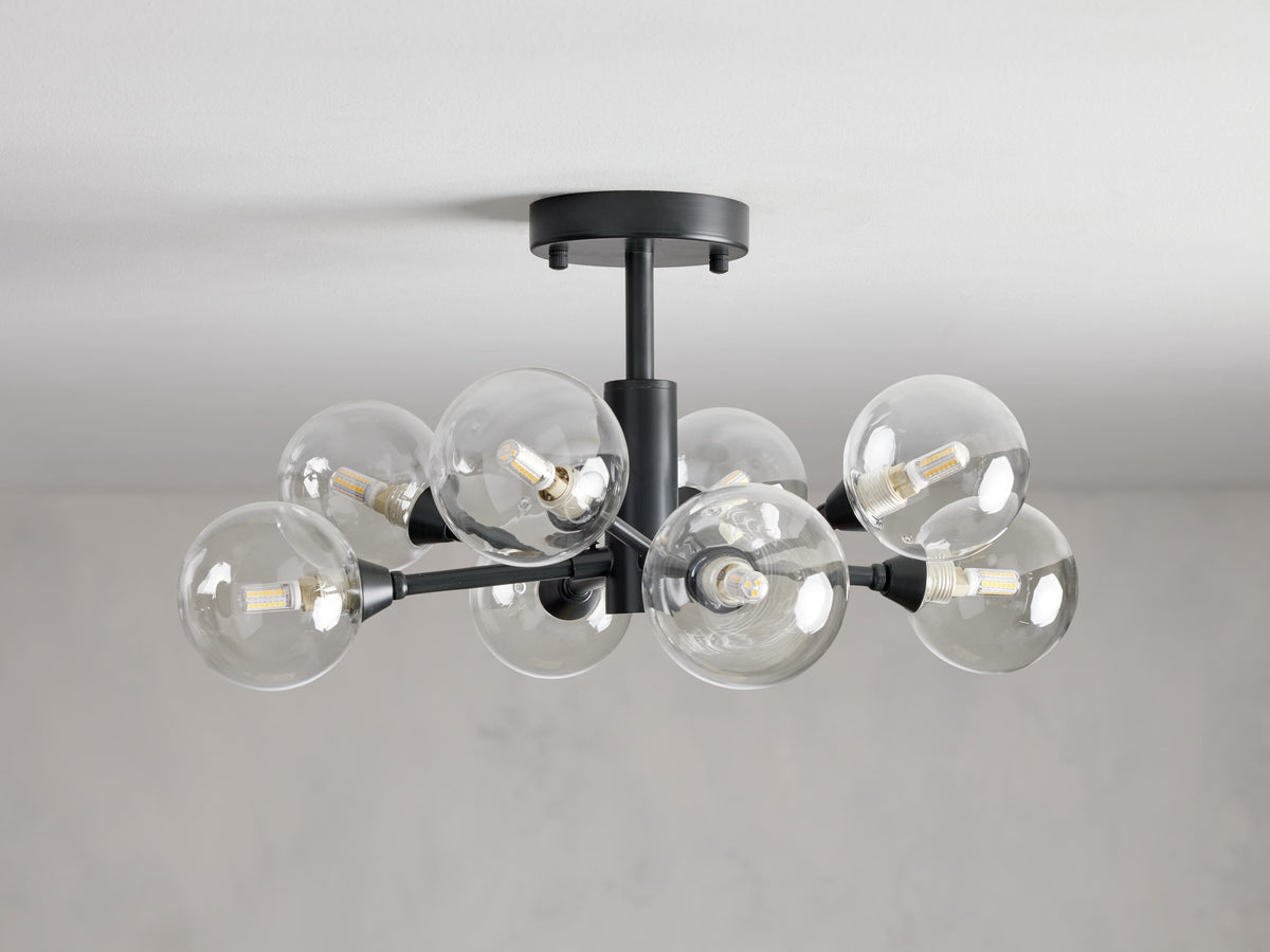 Apollo Spoked Glass Flush Mount