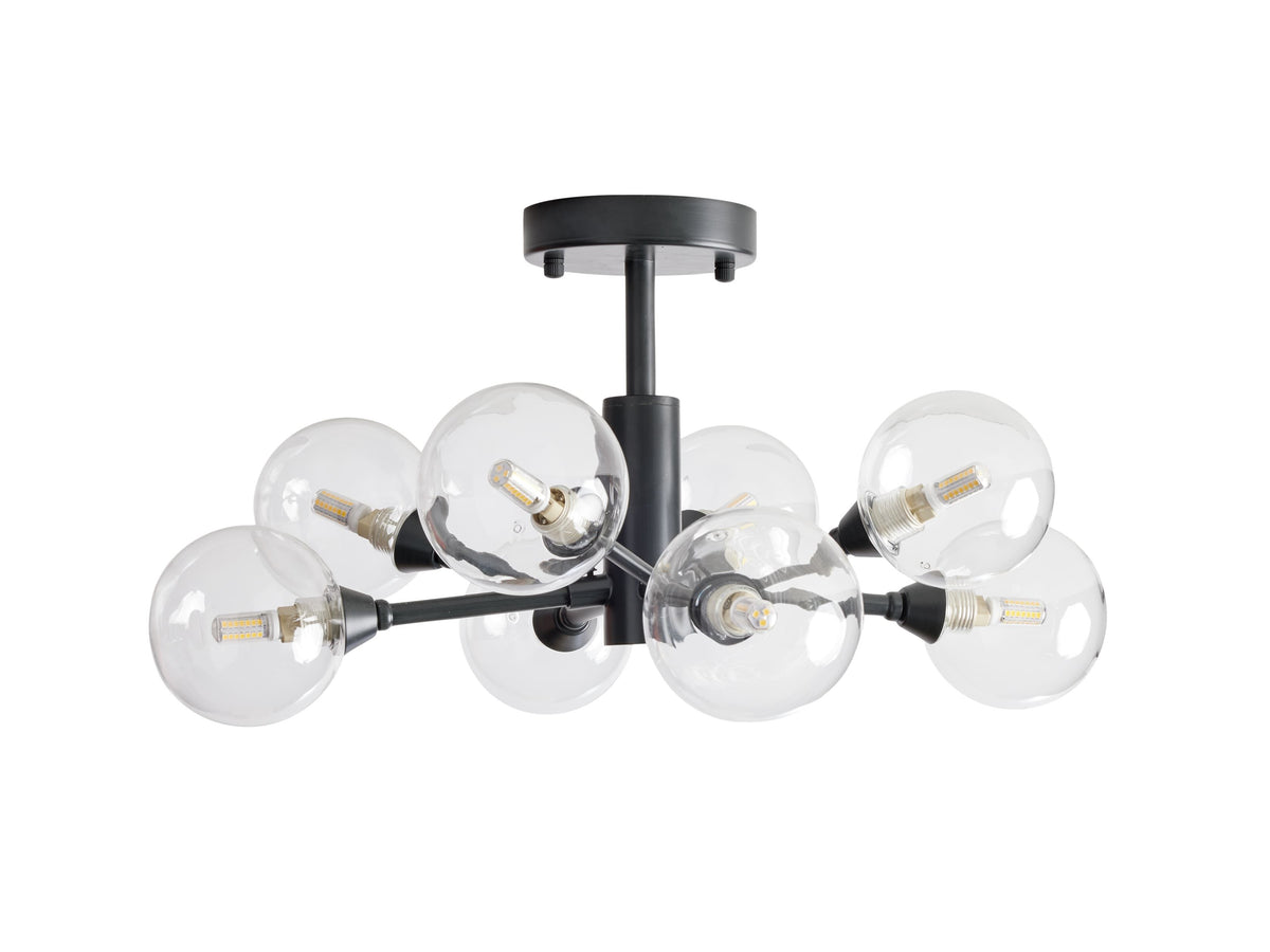 Apollo Spoked Glass Flush Mount