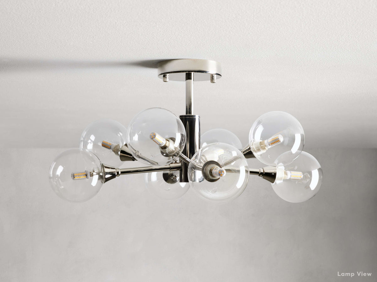 Apollo Spoked Glass Flush Mount