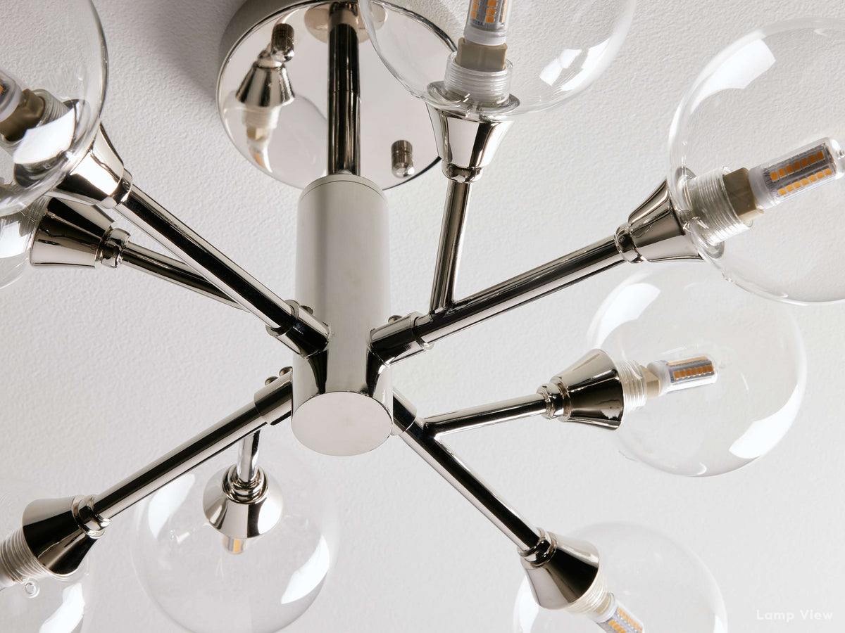 Apollo Spoked Glass Flush Mount