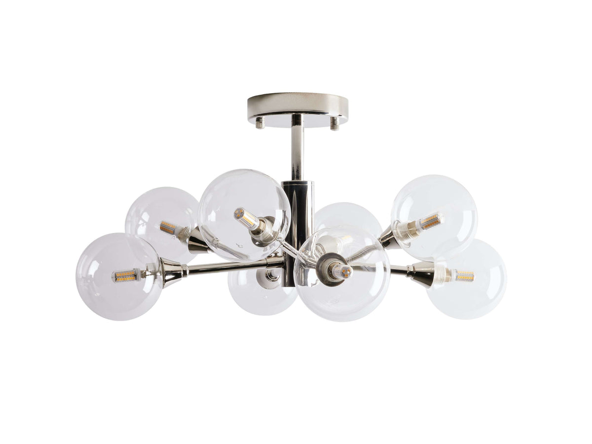 Apollo Spoked Glass Flush Mount