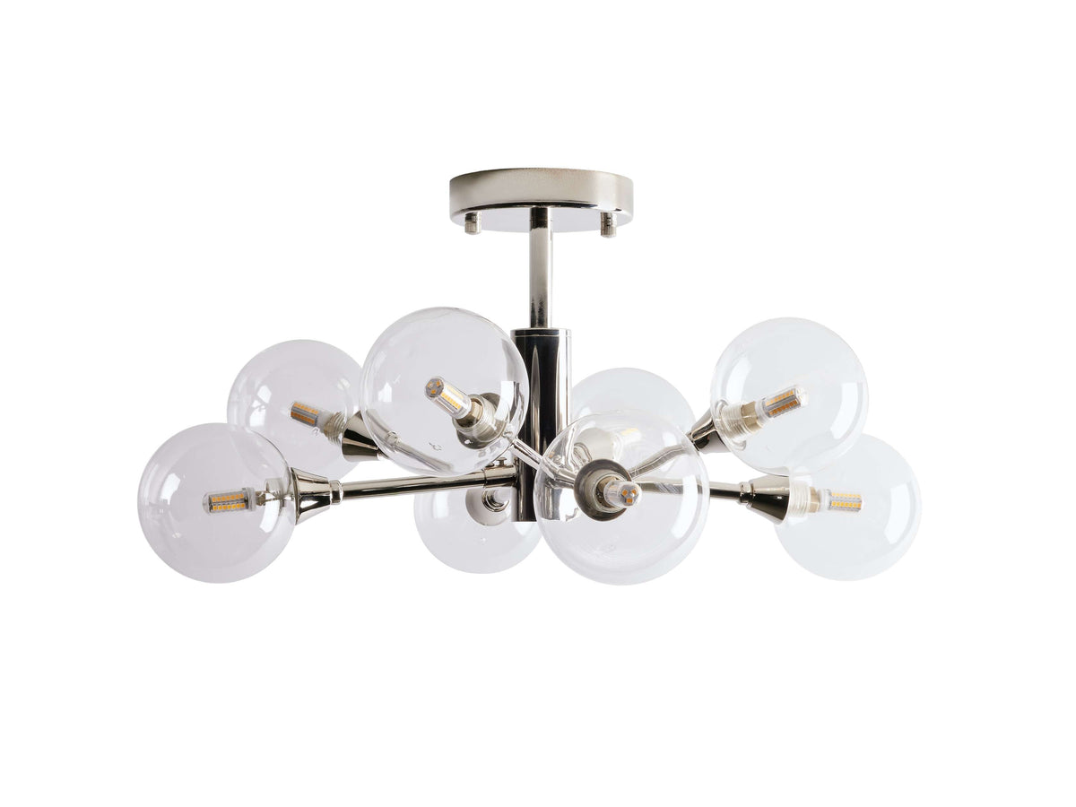 Apollo Spoked Glass Flush Mount