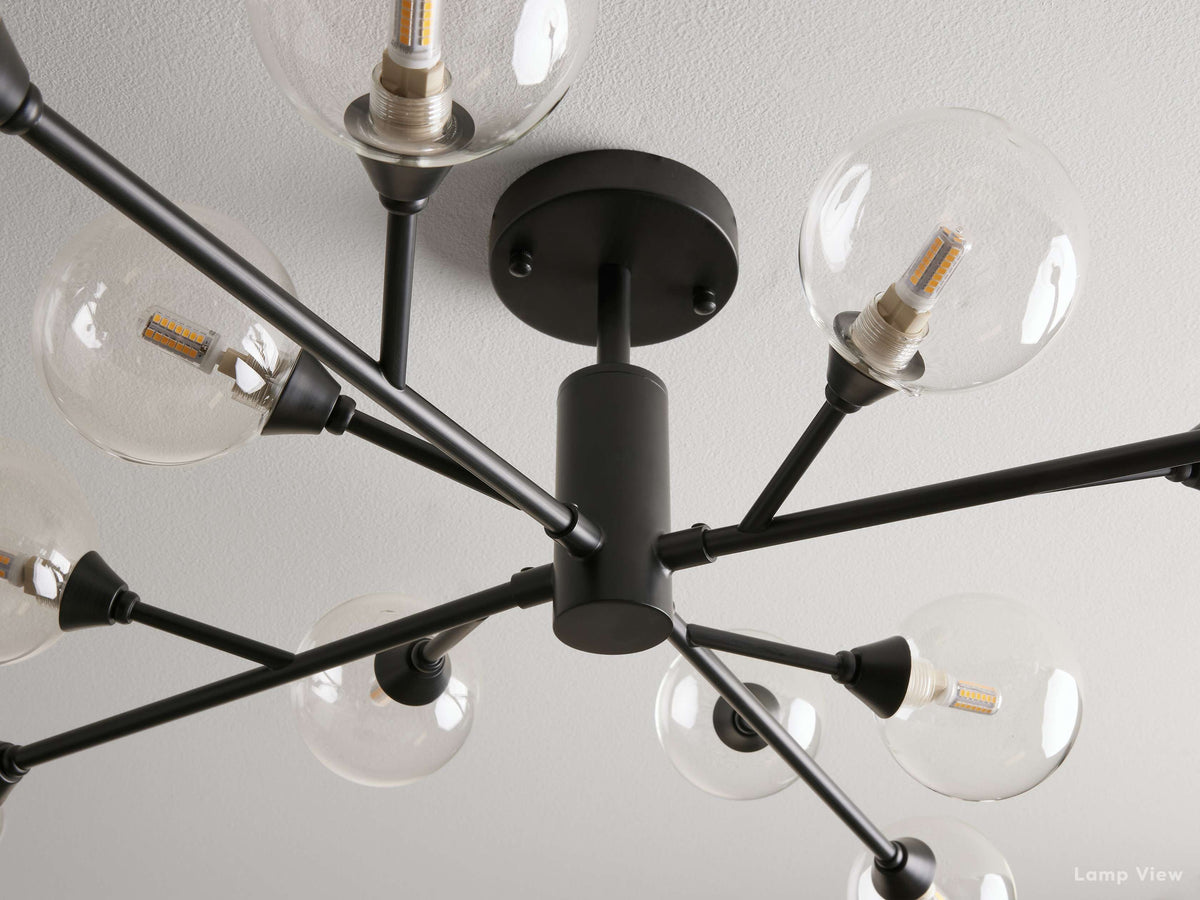 Apollo Spoked Glass Flush Mount
