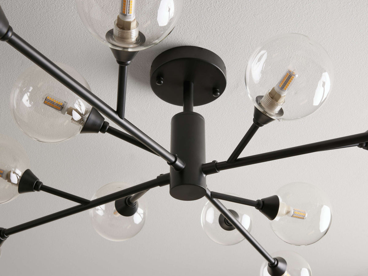 Apollo Spoked Glass Flush Mount