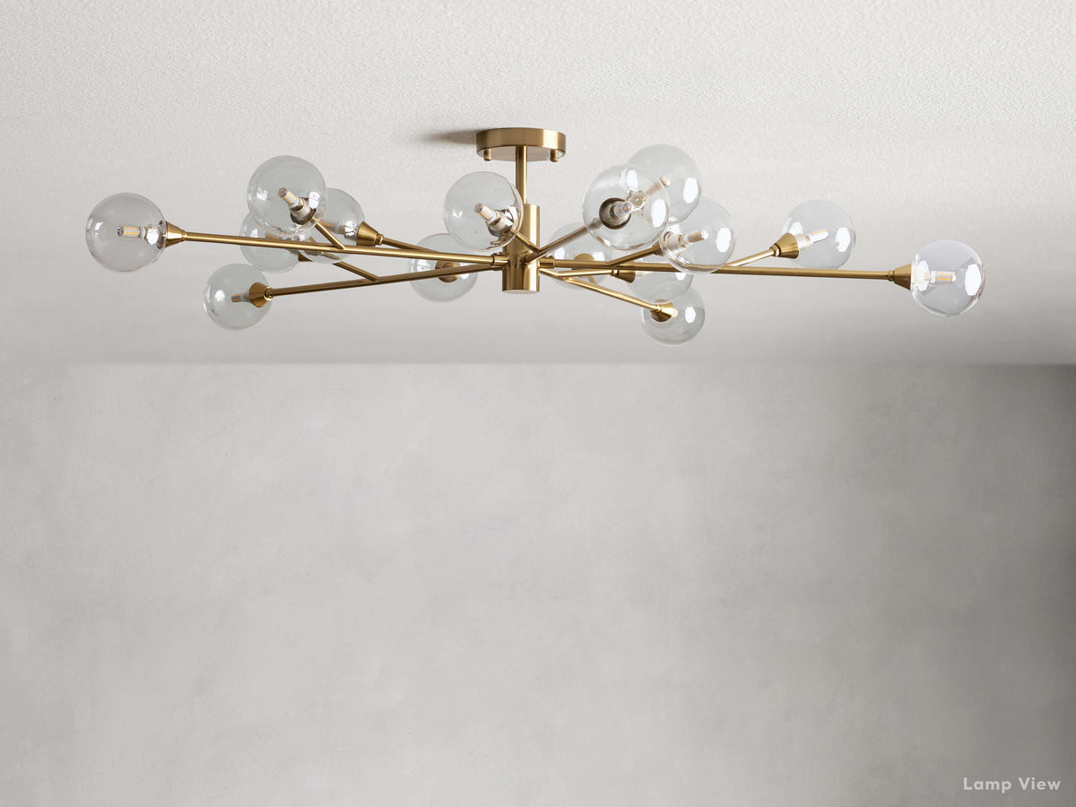 Apollo Spoked Glass Flush Mount