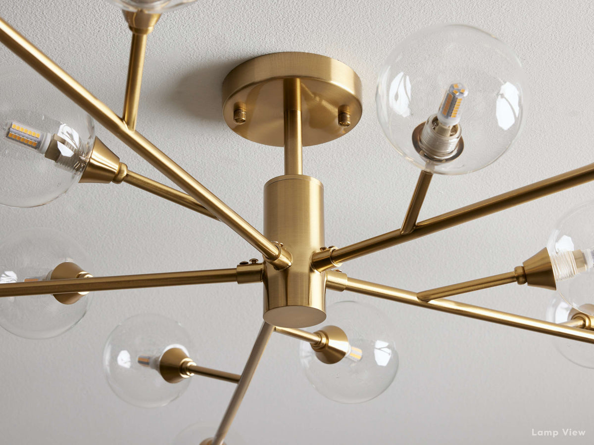 Apollo Spoked Glass Flush Mount